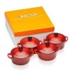 Le Creuset - 4er Set Mini-Cocotte - Kirschrot -Stadter Speichern 32309 Mini Cocotte Geschenkset 1