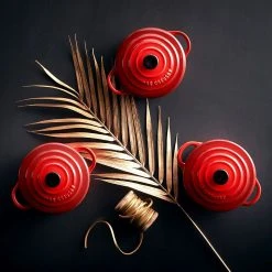 Le Creuset - 4er Set Mini-Cocotte - Kirschrot -Stadter Speichern 32309 Mini Cocotte Geschenkset 5