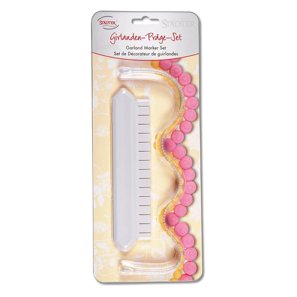 Städter - Prägestempel Girlande Ca. 17,5 / 36 Cm Weiß Set, 2-teilig – Bild 3