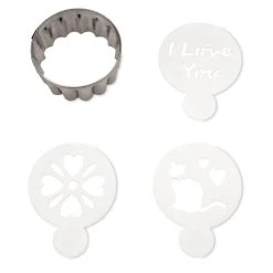 Städter - Plätzchen Deko Set Rosette - 4 Cm - Set 4-teilig