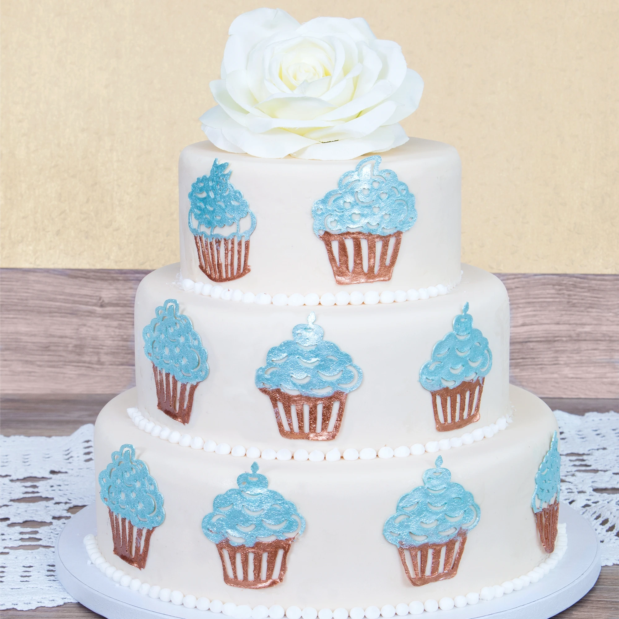 Städter - Dekormatte Cupcake - 39,5 X 7,5 Cm - Silikon – Bild 2