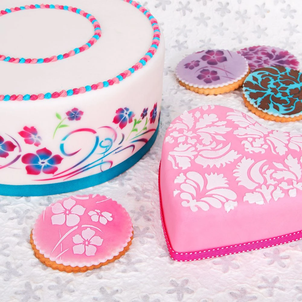 Städter - Schablone Blumenranke - 37 X 17 Cm / 33 X 15 Cm -Set 2-teilig – Bild 2