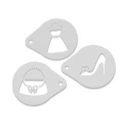 Städter - Schablone Mode Ca. ø 7 Cm Weiß Set, 3-teilig