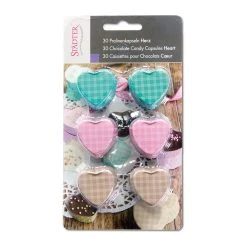 Städter - Pralinenkapseln - Herz 30 Stk -Stadter Speichern 35810 Pralinenkapseln 30 x 15 mm Bunt Herz 30 Stueck 3