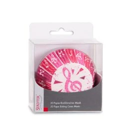 Städter - Papierbackform - 50 Stück - Verschiedene Muster 7 Städter - Papierbackform - 50 Stück - Verschiedene Muster -Stadter Speichern 35876 Papierbackform Musik 50 x 32 mm Rot Maxi 50 Stueck 3