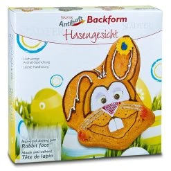 Städter - Motivbackform Hasengesicht - 21 X 26,5 X 6,5 Cm - 1.500 Ml -Stadter Speichern 36243 Motivbackform Hasengesicht ca. 21 x 265 x 65 cm 1.500 ml 5