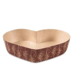 Städter - Papierbackform Herz - 18 Cm / H 3,5 Cm - Braun - 4 Stück