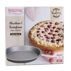 Städter - We-Love-Baking Kuchenform / Tarteform – Mit Festem Boden Und Schrägem Rand - ø 30 Cm / H 3,5 Cm -Stadter Speichern 41051 We Love Baking Kuchenform Tarteform 6